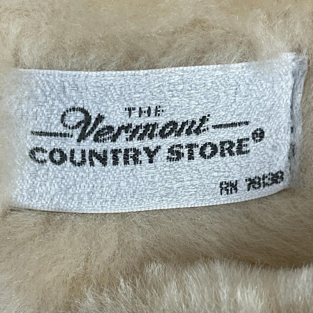 The Vermont Country Store Australian Shearling Leather Scuff Slippers Mens 10